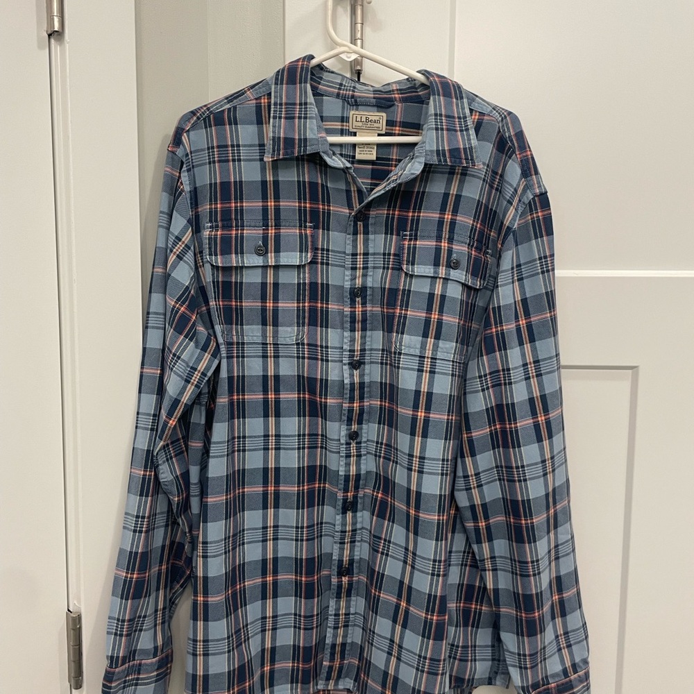 LL Bean Long Plaid Shirt